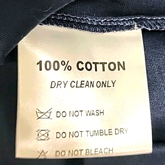 #96 David August Luxury Cotton Polo SPORT Shirt Navy Blue Mens XL Made Italy - Picture 4 of 6